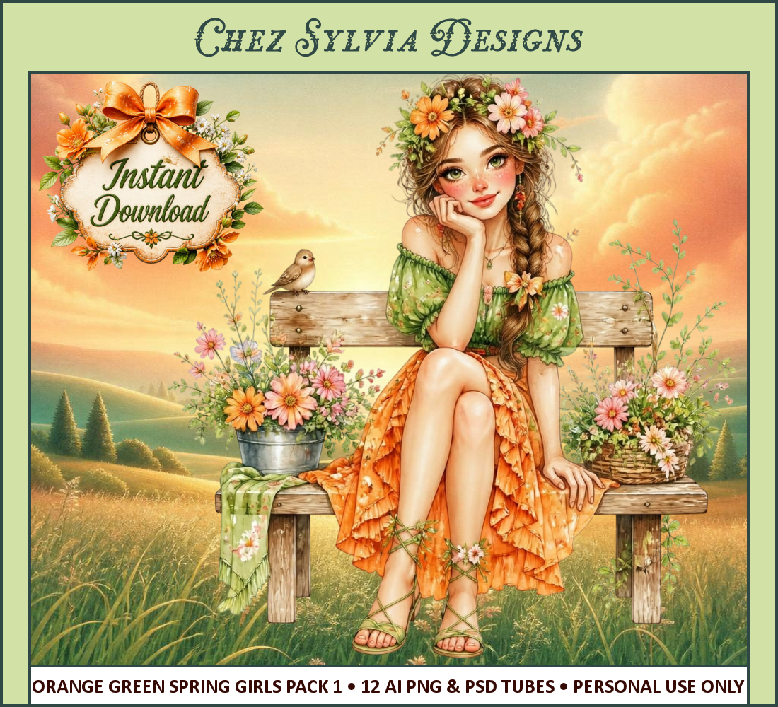 (image for) CSD - 12 AI Tubes Orange Green Spring Girl Pack 1